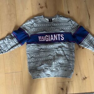 NFL Gray and Blue NY Giants Men's Sweatshirt